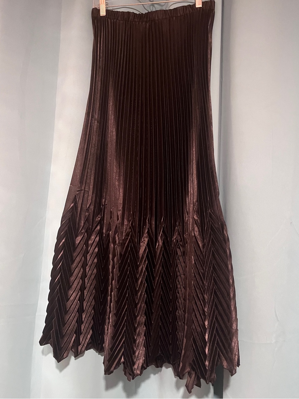 Pleated Maxi Skirt in BLACK- Medium